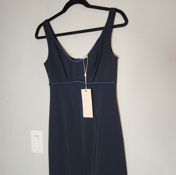 NWT Keepsake The Label Navy Meraz Midi Dress. Size small. Stretch.  Sample. - Picture 12 of 16